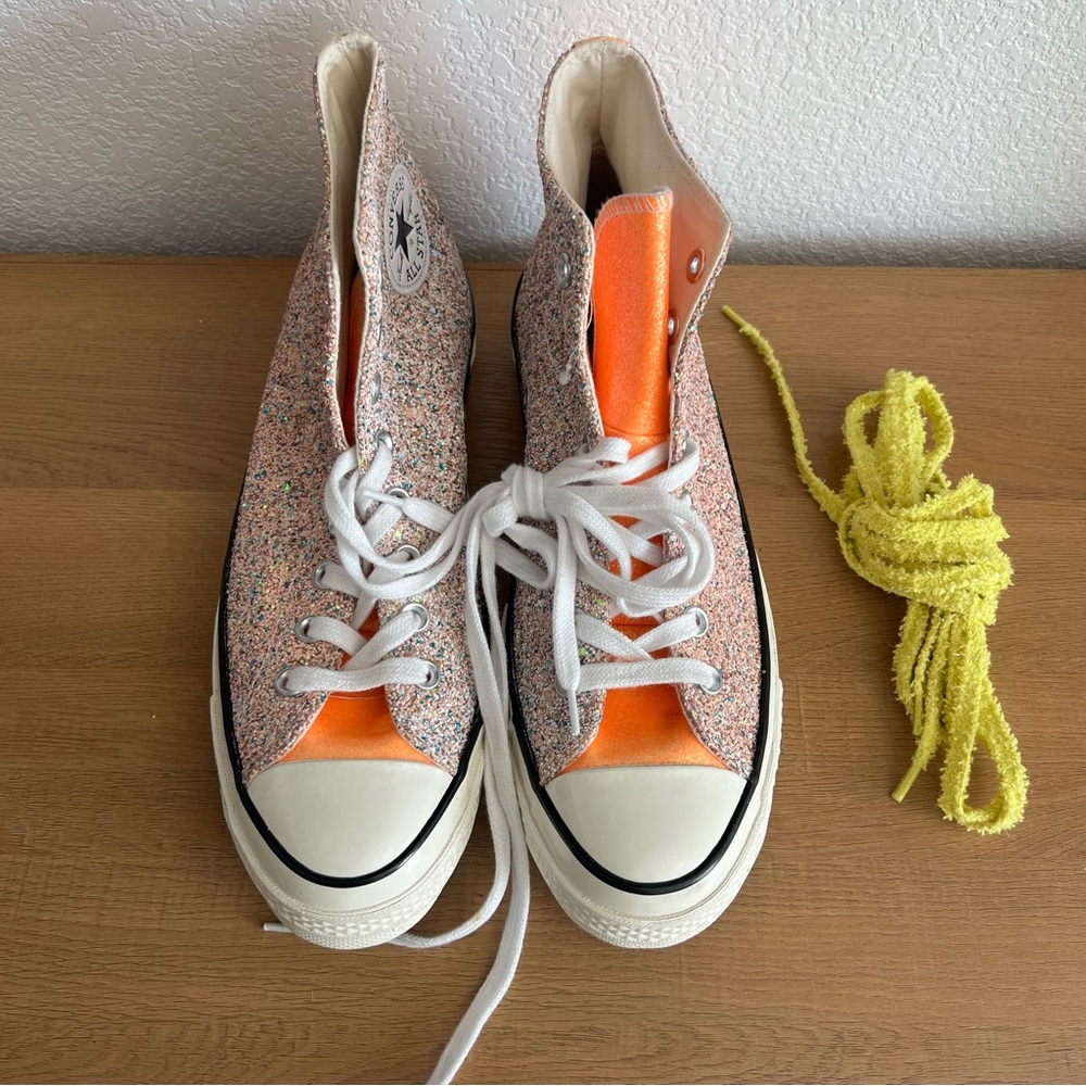 JW Anderson Converse Chuck 70 Hi Glitter Pack Sneakers Mens 9 Women’s 11